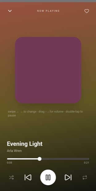 The built-in music library